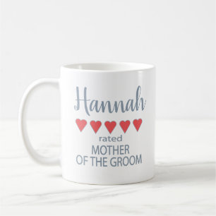 Mug Cortège de mariage et de noce 5 cœurs mère du mari
