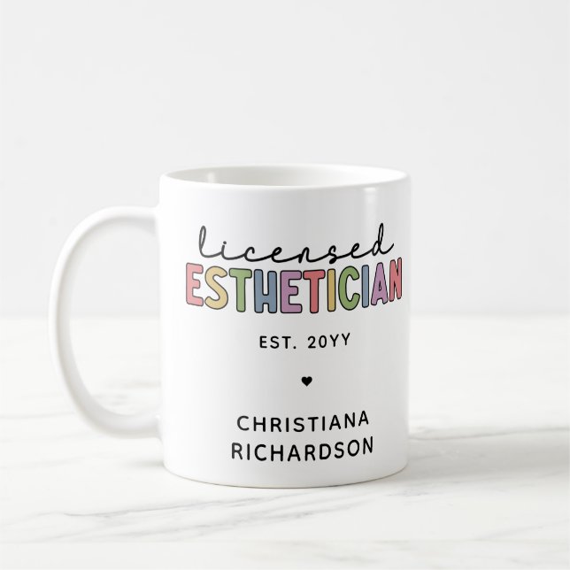 Mug Cosmetologue Esthétique Autorisé Sur Mesure (Gauche)