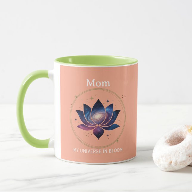 Mug Cosmic Lotus Flower Mom Bloom (Avec donut)