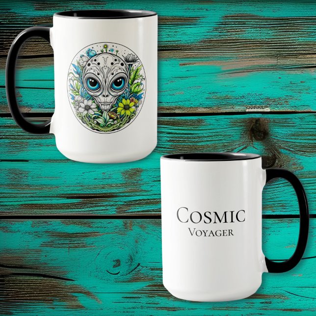 Mug Cosmic Voyager | Fleur Extraterrestre Alien (Créateur téléchargé)