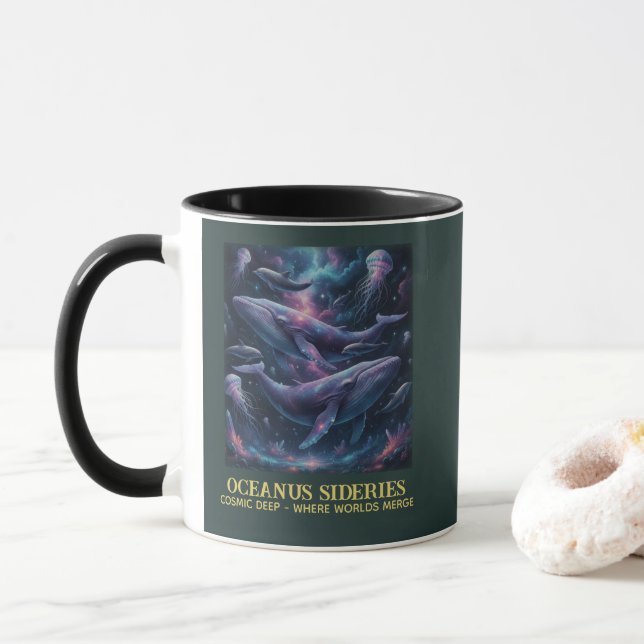 Mug Cosmic Whale Galaxy Ocean (Avec donut)