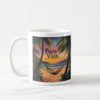 Mug Costa Rica Pura Vida Beach Sunset et Hammock Coff