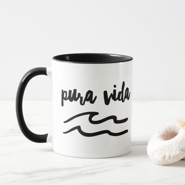 Mug Costa Rica Pura Vida Wave Souvenir (Avec donut)