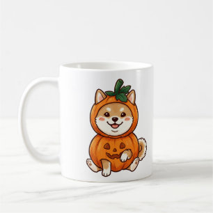 Mug Costume de citrouille mignon Shiba Inu Halloween C
