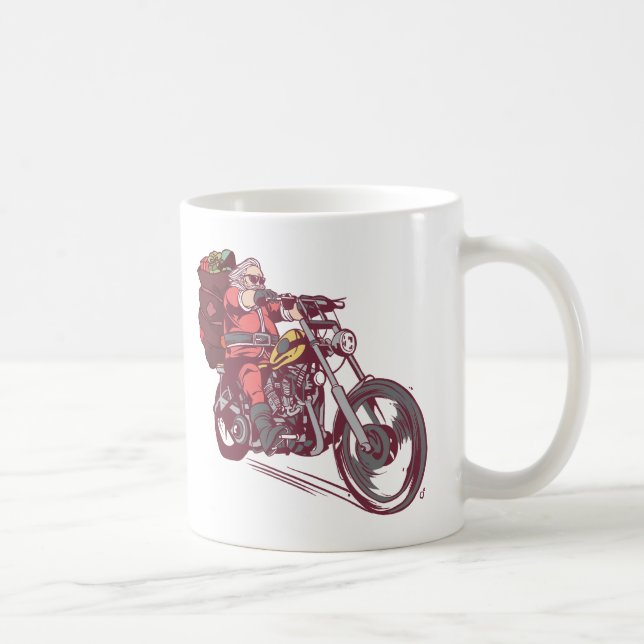 Mug Costume de Noël père Noël Biker pour Invitatiatiat (Droite)