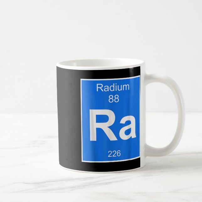 Mug Costume Élément Radium Tableau Périodique Chimie F (Droite)