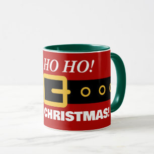 Mug Costume et ceinture du Père Noël rouge drôle
