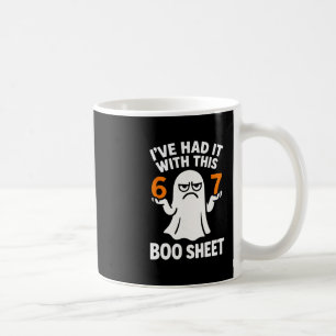 Mug Costume Halloween 67 Mème 6 7 Drôle Feuille de Boo