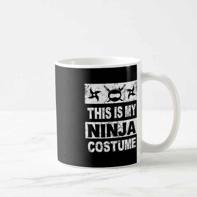 Mug Costume Retro Ninja Halloween Pour Enfants Hommes (Droite)