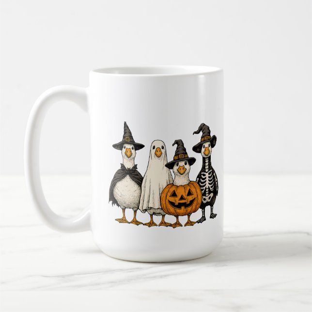 Mug Costumes d'oie d'Halloween | Witch Ghost Pumpki (Gauche)