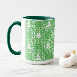 Mug Cosy sapin de Noël affreux pull à damiers motif