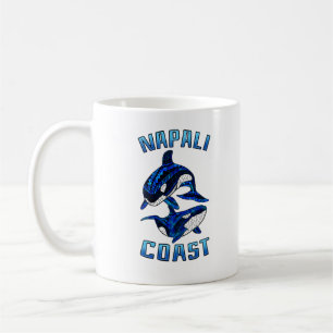 Mug Côte de Napali Vacances à Hawaï Tribal Baleine Orq