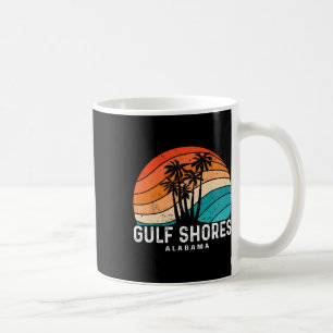 Mug Côte du Golfe Alabyma Palm Tree Beach Souvenir