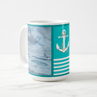 Mug Côte du Pacifique paysage marin/plage/mouettes/vag