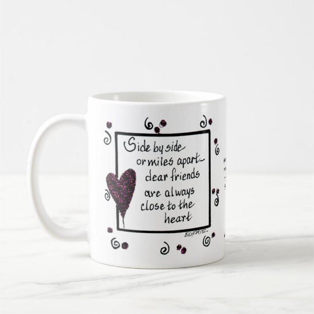 Mug Côté par côté, We Are Friends dit poème texte (Gauche)