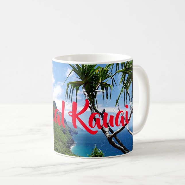 Mug Côte tropicale Hawaï de Nepali de Kauai (Devant droit)