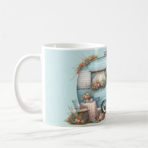 Mug Cottagecore Camper Vintage Floral Accents Boho