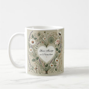 Mug Cottagecore "Coeur Floral & Bee Mug"