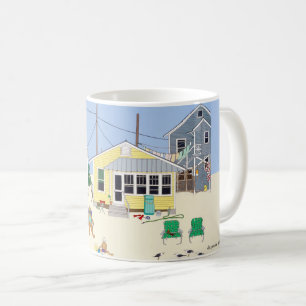 Mug Cottages de plage Vintages colorés