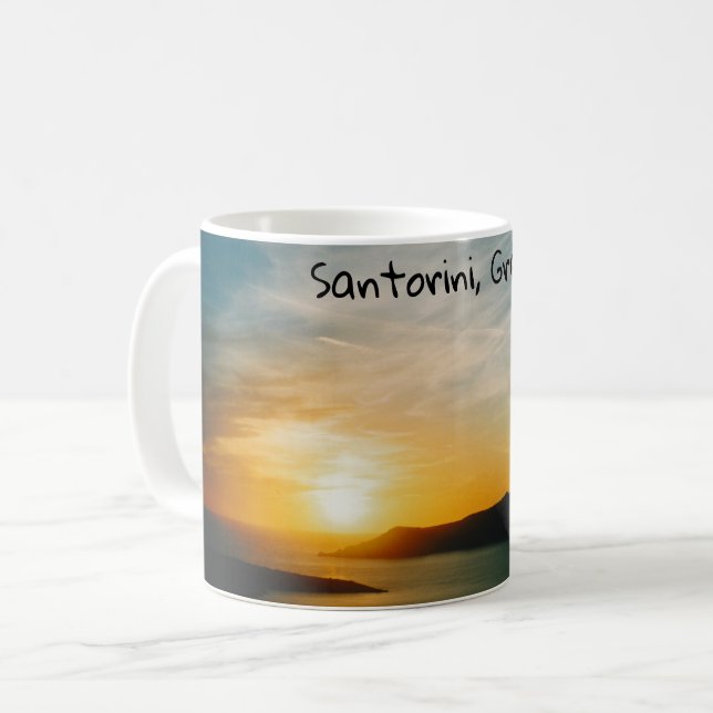 Mug coucher de soleil à Santorin, Grèce (Devant gauche)