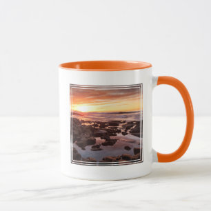 Mug Coucher De Soleil Au-Dessus Des Piscines De Marée