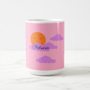 Mug Coucher de soleil avec nuages : rose œillet