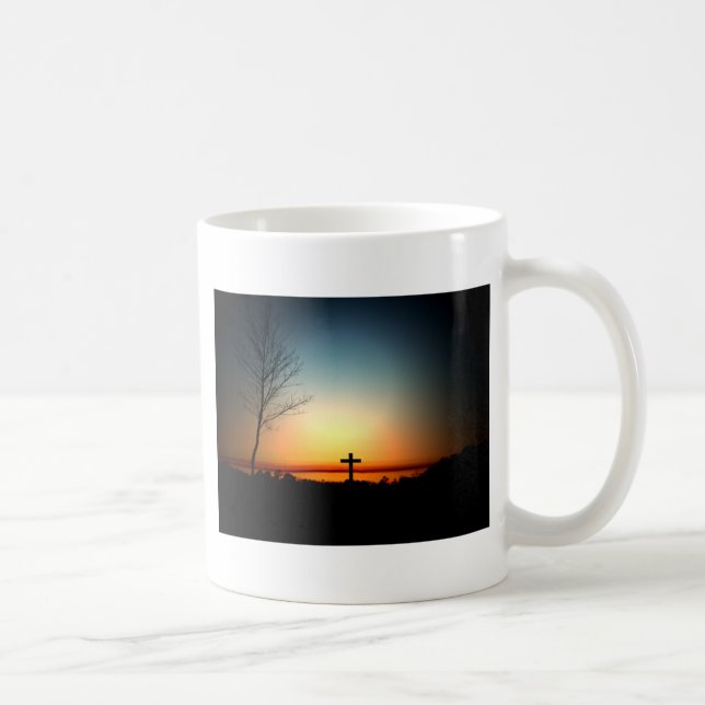 Mug Coucher de soleil de Floride avec croix (Droite)
