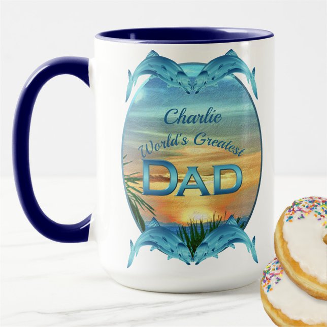Mug Coucher de soleil de papa le plus grand du monde 1 (Créateur téléchargé)