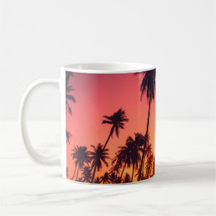 Mug Coucher de soleil des arbres tropicaux