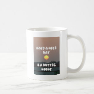 Mug Coucher de soleil d'or avec Bonne Journée/Soirée