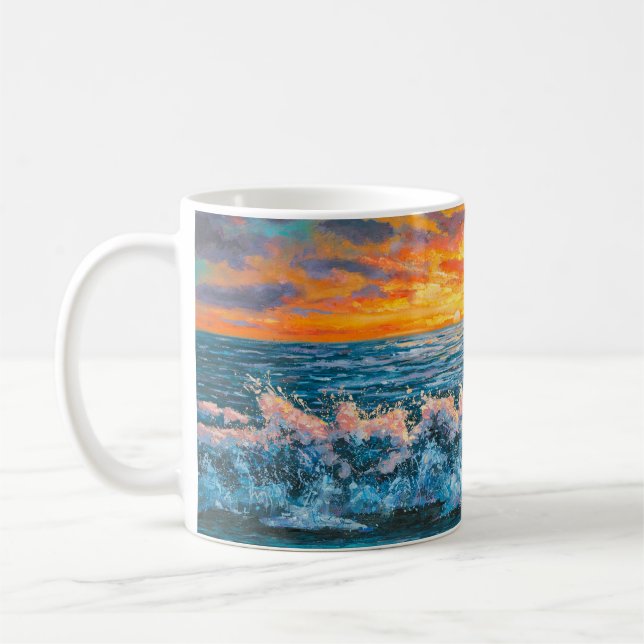 Mug Coucher de soleil lumineux pendant une tempête. Pe (Gauche)