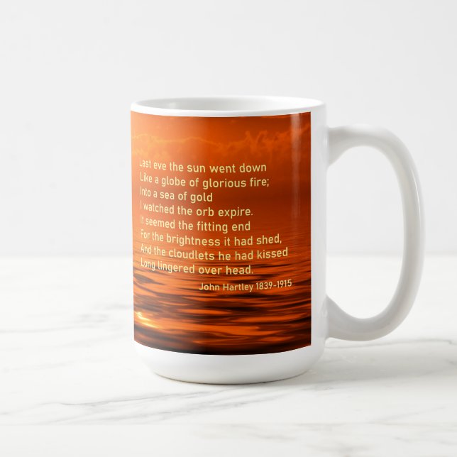 Mug Coucher de soleil Orange Golden Sky Mer d'inspirat (Droite)