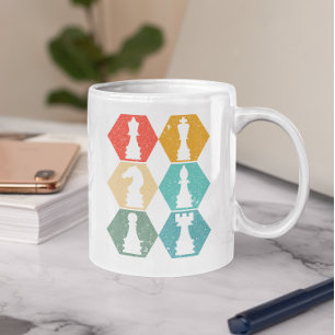 Mug Coucher de soleil pour pièces d'échecs Vintages ré