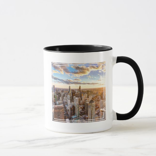 Mug Coucher de soleil sur Chicago (Droite)