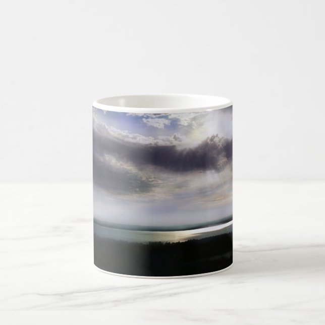 Mug Coucher de soleil sur la peinture d'aquarelle du l (Centre)