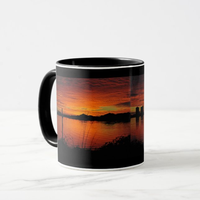 Mug Coucher de soleil sur la plage de Pensacola (Devant gauche)