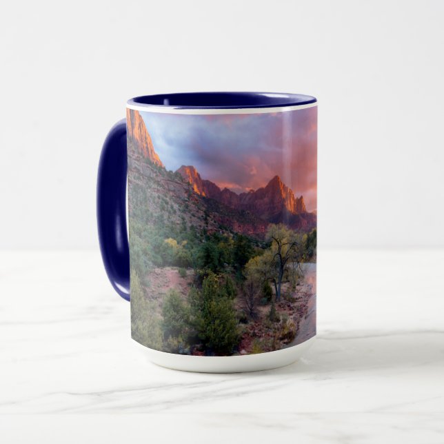 Mug Coucher de soleil sur le gardien (Devant gauche)
