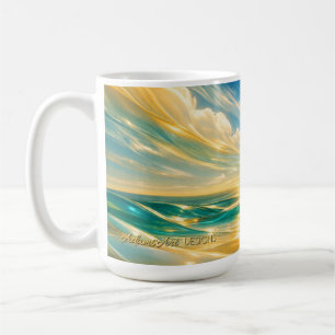 Mug Coucher de soleil sur les vagues de l'océan turquo