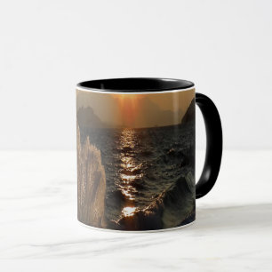 Mug Coucher de soleil sur les vagues en Croatie