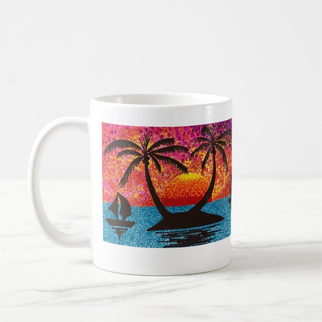 Mug - Coucher de soleil sur l'île tropicale (Gauche)
