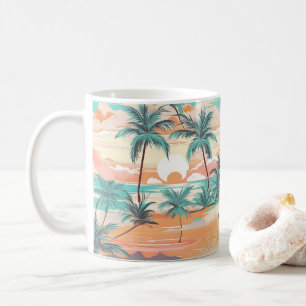 Mug Coucher de soleil sur une plage tropicale