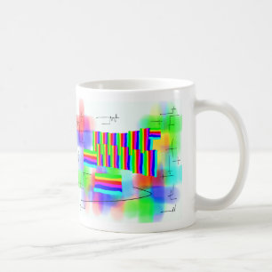 Mug coucher du soleil abstrait
