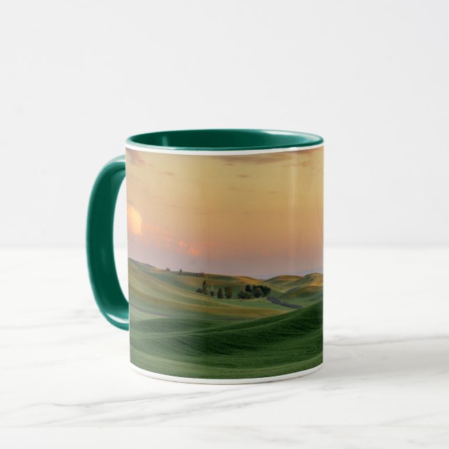 Mug Coucher du soleil au-dessus de l'état de (Devant gauche)