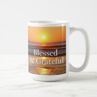Mug Coucher du soleil béni et reconnaissant dans la