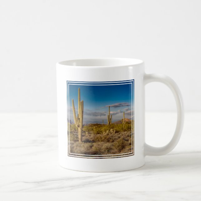 Mug Coucher du soleil de cactus en Arizona (Droite)