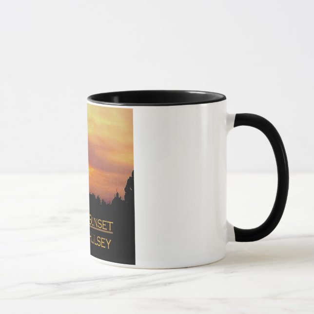 Mug Coucher du soleil de lever de soleil 11 onces. (Droite)