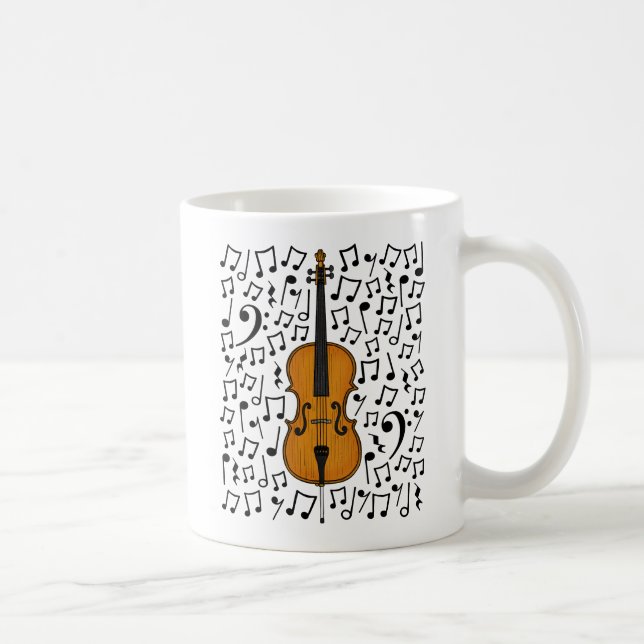 Mug Coucou Avec Notes Musicales, Enseignant De Musique (Droite)