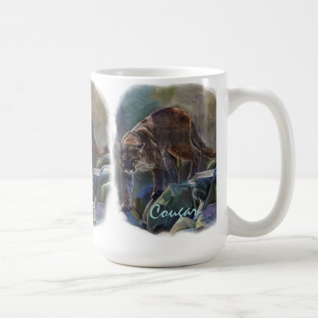 Mug Cougar Mountain Lion Big Cat Art Design (Droite)