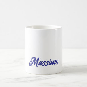 Mug Couleur bleu profond Calligraphie moderne simple d