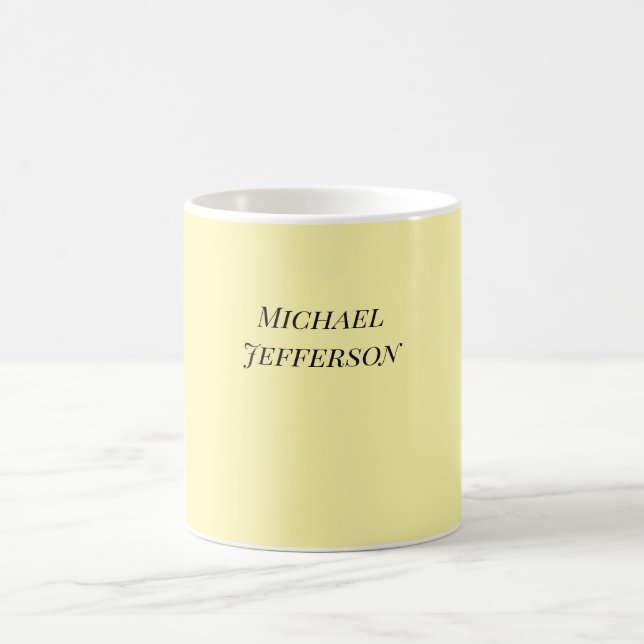 Mug Couleur crème créative classique tendance (Centre)